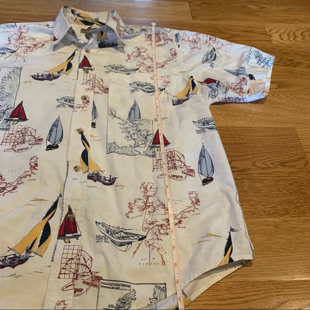 vtg nautical sailboat button down shirt ⛵️ m - Picture 2 of 9